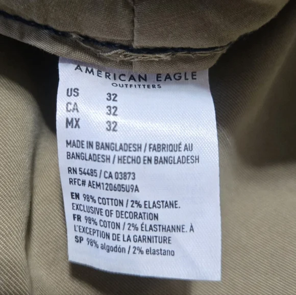 American Eagle Outfitters Next Level Flex Men's Tan Flat-Front Shorts Size 32 - Picture 4 of 8